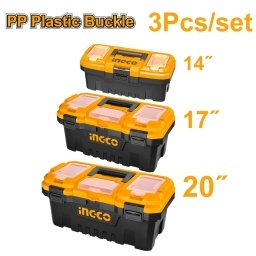 KIT X 3 CAJAS HERRAMIENTAS 14 17 20 BROCHE PLASTICO PBXK0301 INGCO