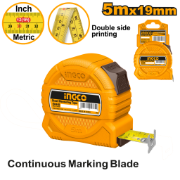 CINTA METRICA 5MTX19MM DOBLE IMPRESION INGCO HSMT39519