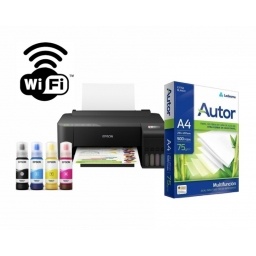 Impresora Wifi Epson Ecotank L1250 + resma de 500 hojas