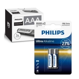 Pack de 12 blister de Pilas Ultra alcalinas Philips AAA X 2 unidades