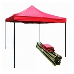 Gazebo plegable ctoldo super reforzado 3x3 mts rojo