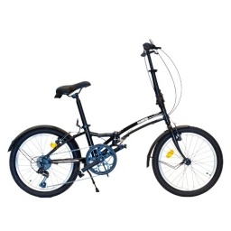 Bicicleta plegable 7 velocidades rodado 20 negro