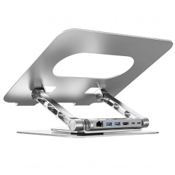 Soporte Unitek para Notebook 360 con HUB USB desmontable