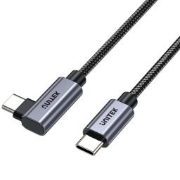 Cable Unitek USB-C a USB-C 90 grados PD 100w 3m