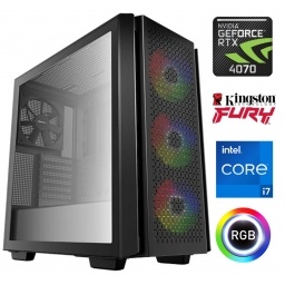 Equipo Gamer Core i7 14700F, 16GB, 1TB NVMe, RTX 4070 12GB