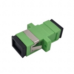 Adaptador SC/SC APC monomodo simple verde