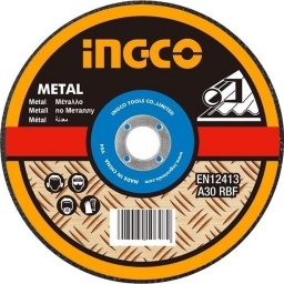 DISCO ABRASIVO CORTE METAL 9 X 1.6MM CENTRO PLANO INGCO MCD302302